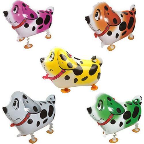 60 X 46 cm Dog walking pet animal Foil balloon Birthday Party Decoration cartoon Balloons childrens toys Walking Pet Dot Dog