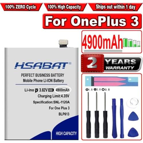 HSABAT BLP613 4650mAh Battery for OnePlus 3 for One Plus 3