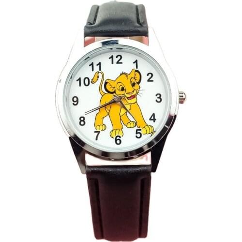 Disney Cartoons The Lion King Series Simba Childrens watch Anime Childrens Analog Quartz Watch Boy watch Student watch gift