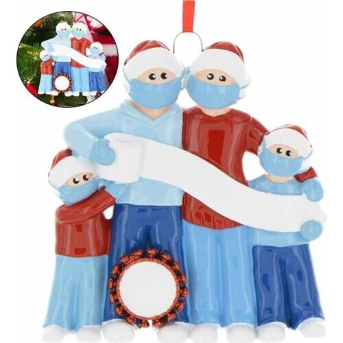 DIY Survived Family Christmas Tree Hanging Ornament Holiday Home Decor Xmas Gifts, 3 Head