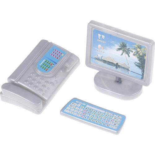 1/12 Scale Modern Telephone Fax Machine Computer Furniture Children Toy Furniture for Dolls Dollhouse Miniature