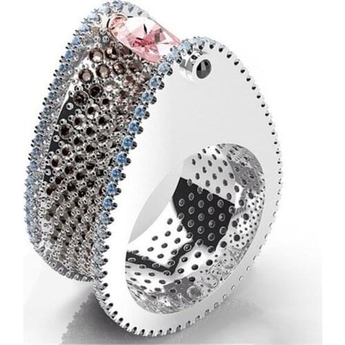 Trendy Hedgehog Full of Crystal Womens Ring Trendy Alloy Party Accessories Ring 2020 Jewelry Hot Sale