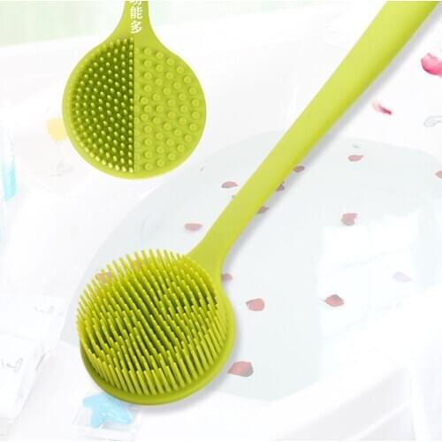 Soft Silicone Shower Bath Brush with a Long Handle Hypoallergenic Eco-Friendly For Home Bathroom Accessories