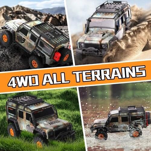Updated Version 2.4G RC Cars 15Km/h 4WD Climbing Car Gray RC Truck Outdoor Radio Toys RTR Adults Remote Control Car Toys Gift