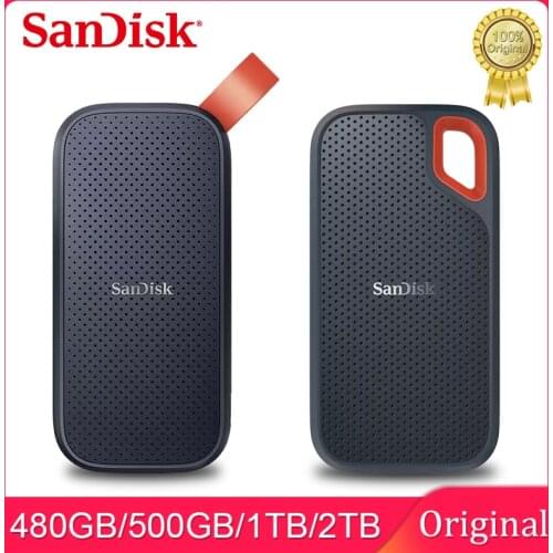 SanDisk Portable External USB 3.1 E60 E30 SSD 480GB 500GB 1TB 2TB External Hard Drive USB-C for Laptop Mobile Hard Disk