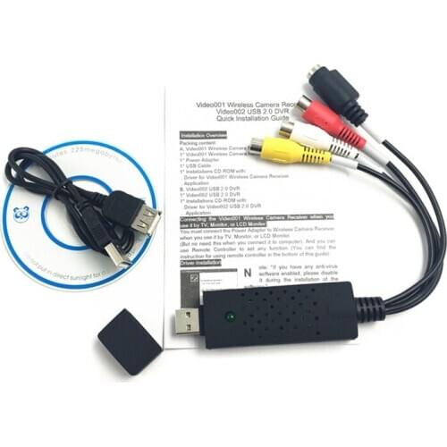 VHS to Digital File Converter Express USB 2.0 to Video Grabber Audio AV TV Card UY8