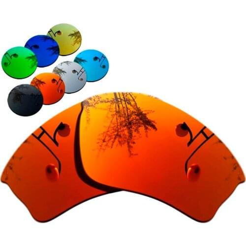 100% Precisely Cut Polarized Replacement Lenses for Half Jacket XLJ Sunglasses Red Mirrored Coating Color- Choices