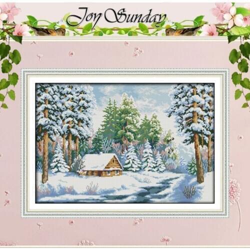 Snow World Patterns Counted Cross Stitch 11CT 14CT Cross Stitch Sets Wholesale Scenic Cross-stitch Kits Embroidery Needlework