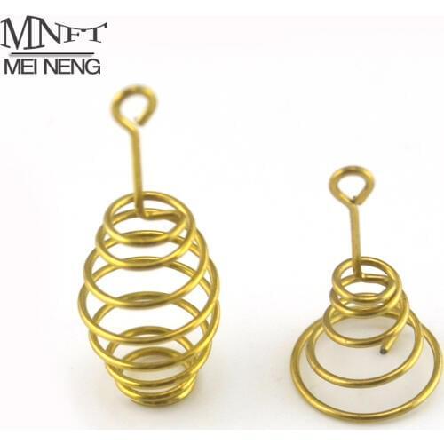 MNFT 200Pcs/Lot Olive&Horn Shape Spiral Spring for Explosion Fishing Hooks Stainless Steel Fishing Bait Accessories