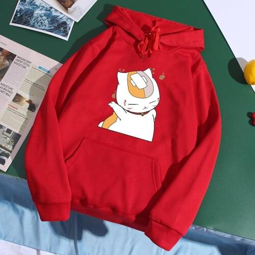 Japan Anime Natsume Yuujinchou Male Hoodie Kawaii Cat Madara Printed Men Hoodies Japanese Comics Sweatshirt Casual Fun Man Hoody