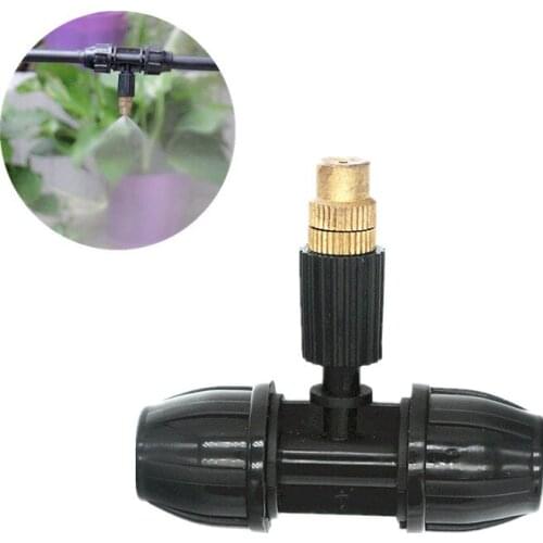20PCS Garden Atomized Watering Device With Tee Agricultural Lawn Gardening Adjustable Sprinkler Fog Head Cooling Irrigation