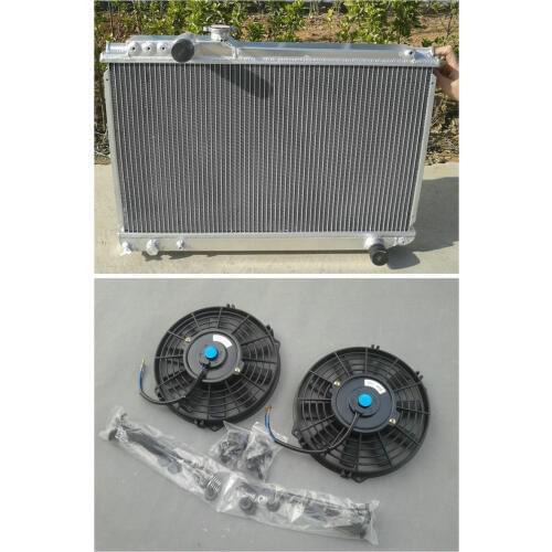 High-performance Aluminum Radiator FOR Toyota Supra 3.0 Turbo MT MA70 MK3 SOARER MZ20 7MGT +TWO FAN