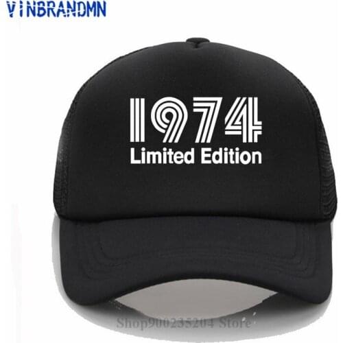 1974 Limited Edition Funny 46th Birthday Graphic Baseball caps Summer Style Fashion Hip Hop sun hats Oversized Beach visor hats