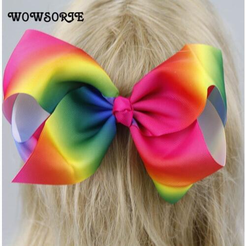 Wowsorie The New Colorful Ribbon Bowknot Hairpin Children Accessories Cute Girls Hair Barrette Clips Photography Props