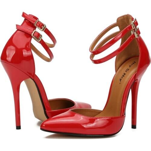 Fetish high heels women pointed toe thin heel 13cm big size48 women shoes pumps luxury brand high quality femme shoes 2020 Party