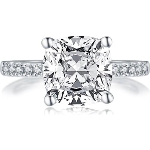 LESF Classic 7.9g 925 Sterling Silver Fine Jewelry 3.25 Ct Engagement 5A Zircon Wedding Rings for Women
