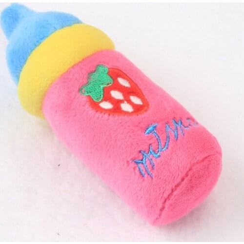Bottle Shape Dog Chew Toys Pet Pack Cute Toys Interactive Toys Pet Dog Squeaky Plush Tooth Grinding for Puppy Small Dogs
