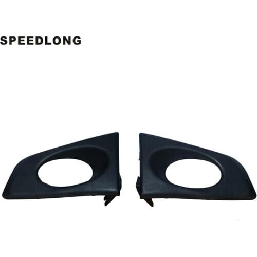 1Pair Front Bumper Fog light Fog Lamp Cover Hood Garnish Fit For HONDA FIT JAZZ 2009 2010 2011 GE6 GE8
