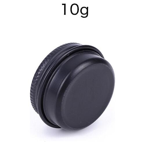 10g Matte Black Mini Metal Aluminium Jars Maquillage Femme Lip scrub Rouge Eyecream Refillable Travel Bottle Container for Girls
