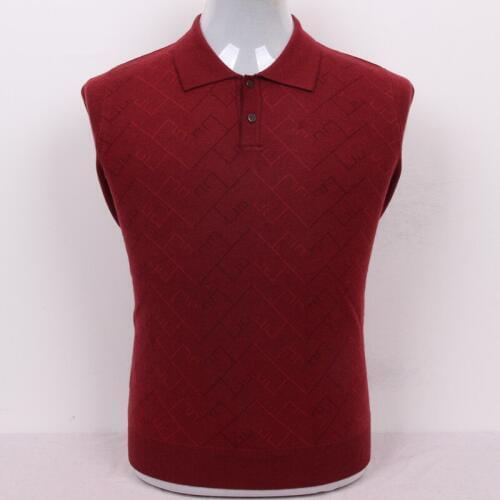 Large size 100%cashmere dark argyle knit men smart casual thick sweater pullover polo collar EU/S105-3XL130 retail wholesale