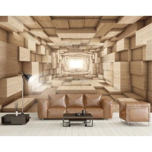 Beibehang Wallpaper 3d mural custom living room bedroom fashion abstract space futuristic lattice plaid decorative wallpaper