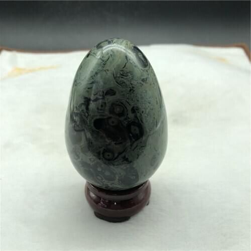 505g Natural Peacock eye stone egg crystal ball wholesale