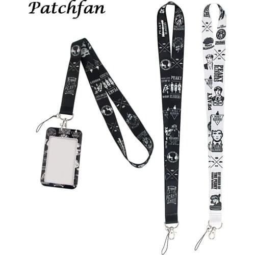 AD292 Patchfan Cartoon Card Holders Case Phone Key Badge Camera USB Holders Neck Rope Lanyard with Keyring