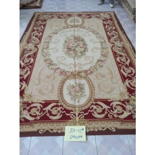 Free shipping 3x4meters European aubusson carpets for home decoration, French abusson hand weave rug