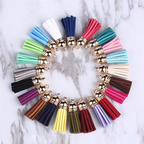 Colorful Mini Tassel Jewelry Findings Hanging Pendant Necklace Earrings Decor