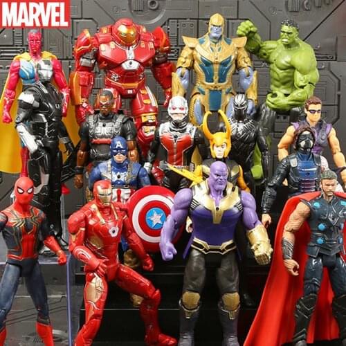 Disney Avengers Iron Man Spider-man Superhero Hulk Captain America Thor Thanos Action Figure Collects Model Toys For Childrens