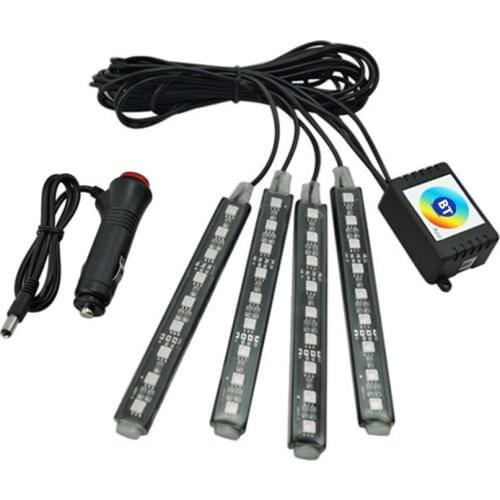 VODOOL 12V SMD5050 RGB LED Flexible Light Strip APP Control Car Styling Interior Footwell Atmosphere Lamp Decor Lights