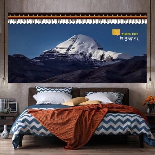 Holy Mountain Gang Rinpoche Tapestry Tibet Snow Mountain Carpet Bedroom Background Wall Cloth
