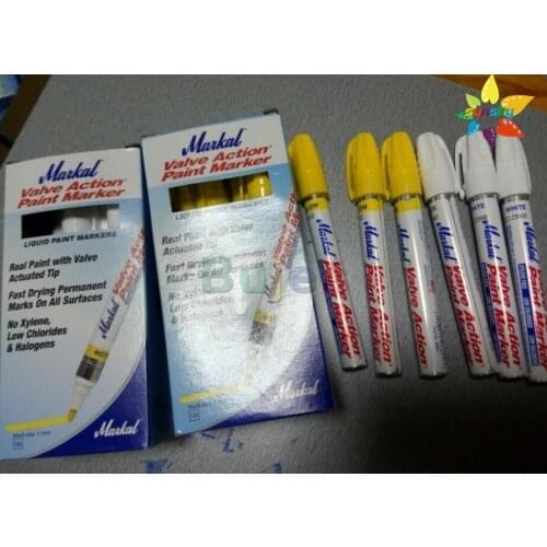 2pc Markal Stainless steel iron plastic glass pip marker pen oil painting permanent hand marking pen Fast-drying industry pen