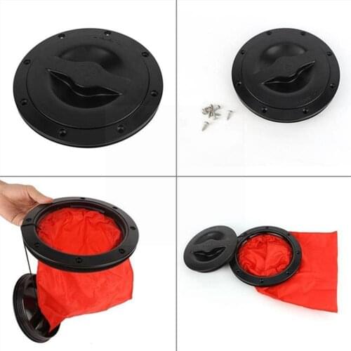Black Deck Plate Kit Deck with Storage Bag For Fishing Boating Kayak D7W3
