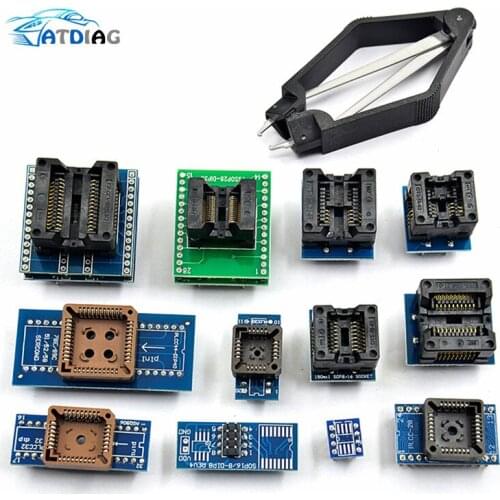 New 13 PCS Universal Adapter Socket+ IC Extractor for Programmer TL866A TL866CS EZP2010 G540 Free ship