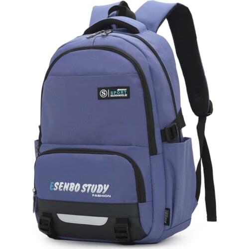 Orthopedics Causal School Bags for Boys Girls Junior High School Backpack Large Capacity Kids Schoolbag With Reflective Stripe