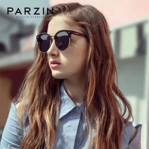 PARZIN Polarized Sunglasses Women Round Vintage Sun Glasses For Men TR90 Driving Goggles Gafas De Sol UV400 Eyewear 9802A