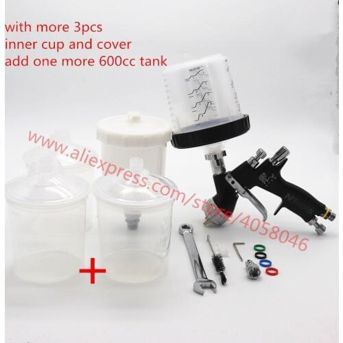 SPRAY GUN high quality professional Gti pro lite black painting gun T110 1.3mm nozzle paint gun water based air spray gun