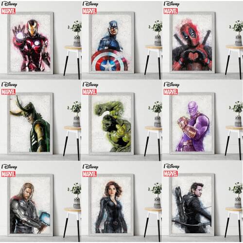Marvel Iron Man Spider-Man Captain America Poster Avenger Anime Canvas Painting Print On Wall Picture For Living Room Home Decor