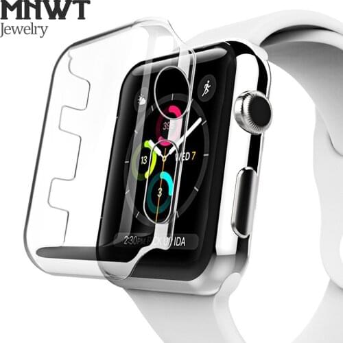 MNWT Transparent Hard Cover for Apple Watch Case 42mm38mm Series 1 2 Slim PC All-around Ultra-thin Screen Protector for iWatch