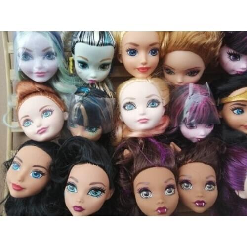 Rare Collection Makeup monsters high school Ever After High Doll Head Girl Dressing DIY Toy Parts Children Christmas Gift Favor