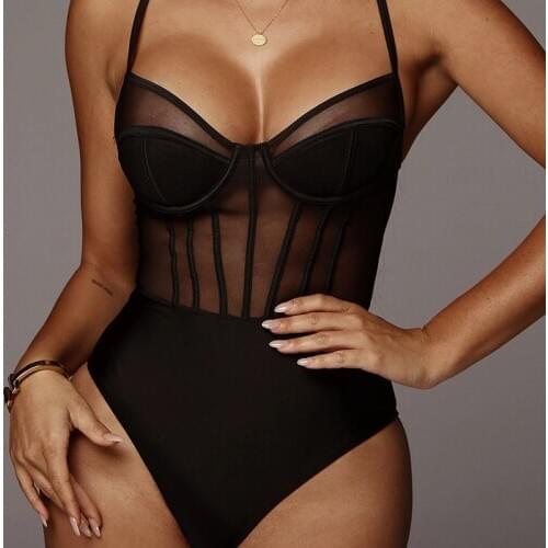 She'sModa Women's Transparent Bodysuits