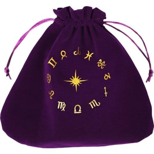 Q39C Jewelry Trinket Keepsake Storage Box Thick Velvet Embroidery Gift Bag Mysterious Party favor Gift for Gift Boy Girl