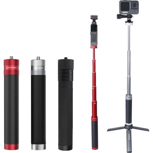 Aluminum Alloy Tripod Mount and Selfie Stick Action Camera Extension Rod 17CM Tripod Stand for Dji OSMO POCKET 2 Accessories