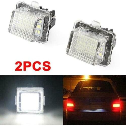 2 Pcs Car Rear Bumper LED License Plate Lights Lamps For Mercedes-Benz C-Class W204/E-Class C207 CL-Class C216/S-Class W221