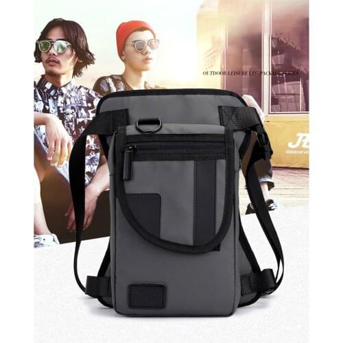 Outdoor Cycling Backpack Waterproof Nylon Men Leg Bag Waist Pack Hip Bum Belt Shoulder Bag Motorcycle Riding Thigh Hip Belt Bags