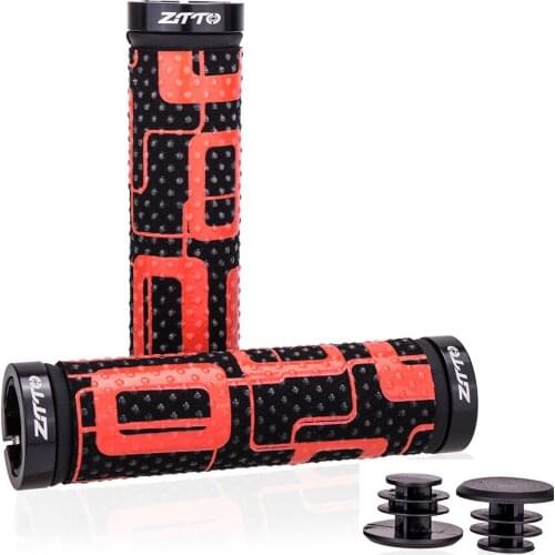 Bicycle Grips Ergonomics Retro Style Leather Lock On Cycling Handlebar Grip MTB Folding Bike Durable Shock-Proof Anti-Slip Grips