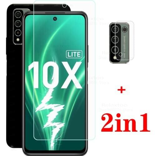 2in1 Protector For huawei honor 10x lite Screen Protector Camera Lens Tempered Glass on honor10xlite Cover honor 10 x lite Case