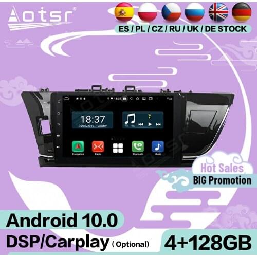 128G Carplay Screen Multimedia Stereo Android Player For Toyota Corolla 2014 2015 GPS Navi Video Audio Radio Receiver Head Unit