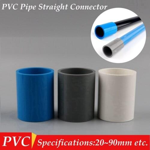 4pcs/lot 20~110mm PVC Pipe Straight Equal Connector 2 Way Joint Garden Irrigation Fish Tank Adapters Water Pipe Connectors